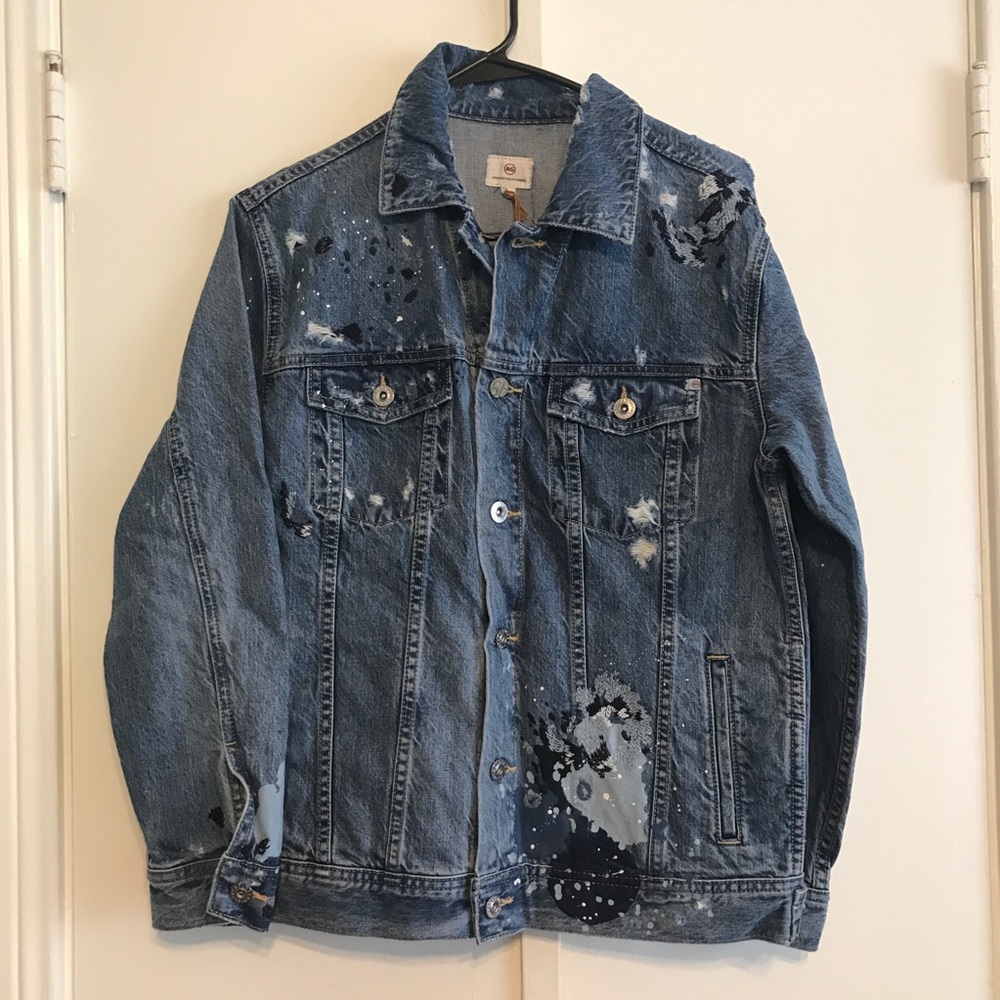AG Jeans Jean Jacket with Embroidery- S